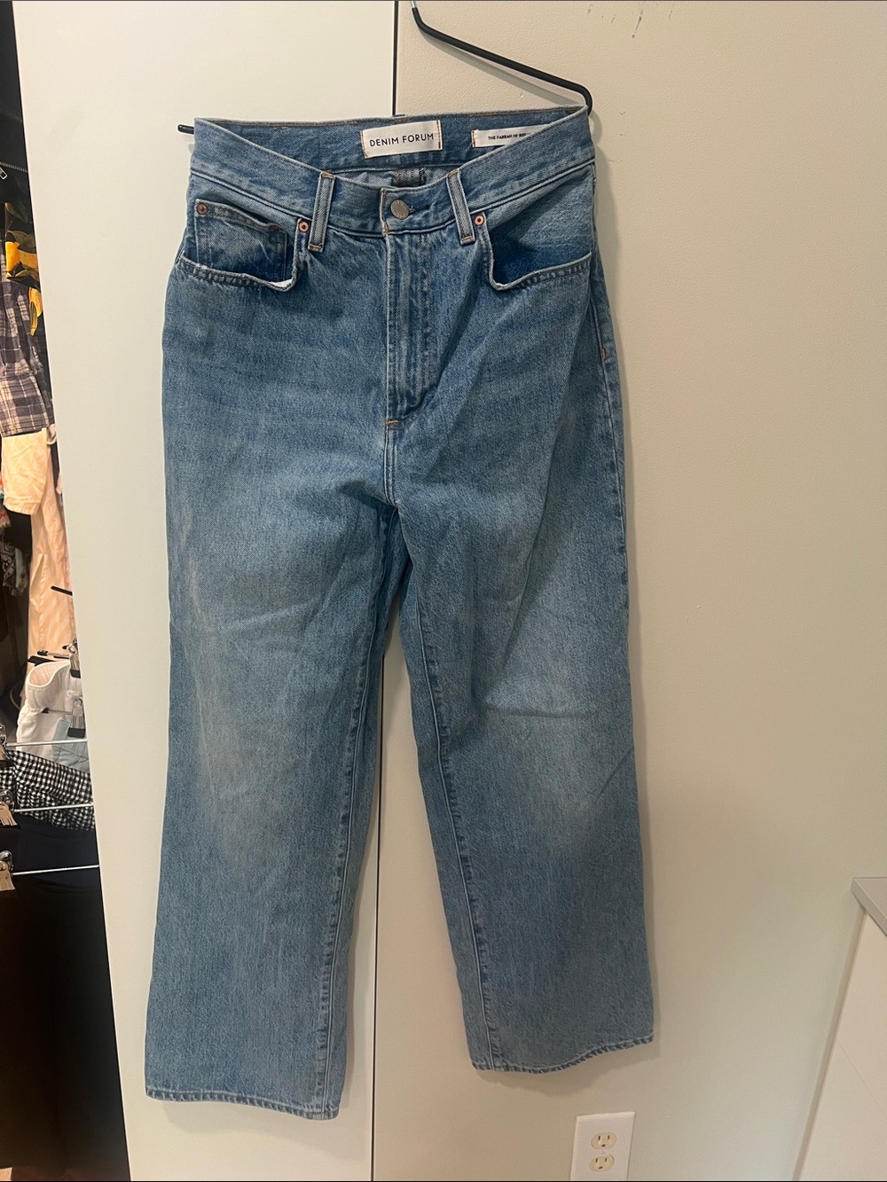 Denim Forum Light Blue Wide-Leg Jeans